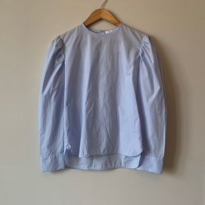 NWT Sandro Puff Sleeve Poplin Blouse- Size 3